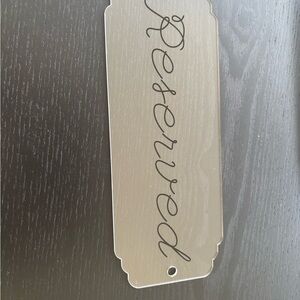 Clear Reserved plaques